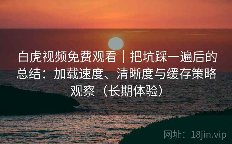 白虎视频免费观看｜把坑踩一遍后的总结：加载速度、清晰度与缓存策略观察（长期体验）