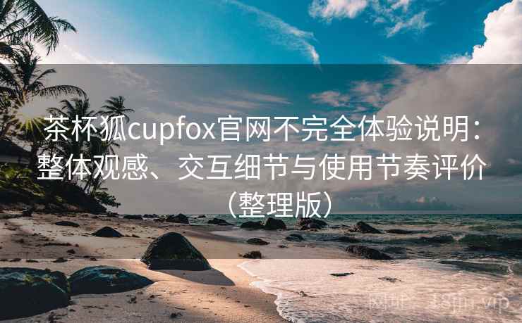茶杯狐cupfox官网不完全体验说明：整体观感、交互细节与使用节奏评价（整理版）