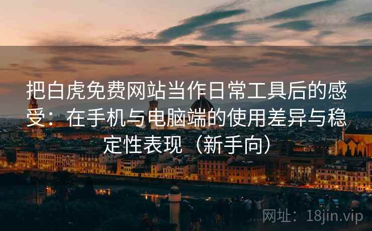 把白虎免费网站当作日常工具后的感受：在手机与电脑端的使用差异与稳定性表现（新手向）
