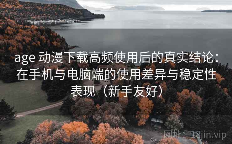age 动漫下载高频使用后的真实结论：在手机与电脑端的使用差异与稳定性表现（新手友好）