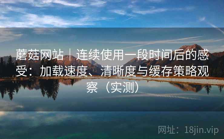 蘑菇网站｜连续使用一段时间后的感受：加载速度、清晰度与缓存策略观察（实测）